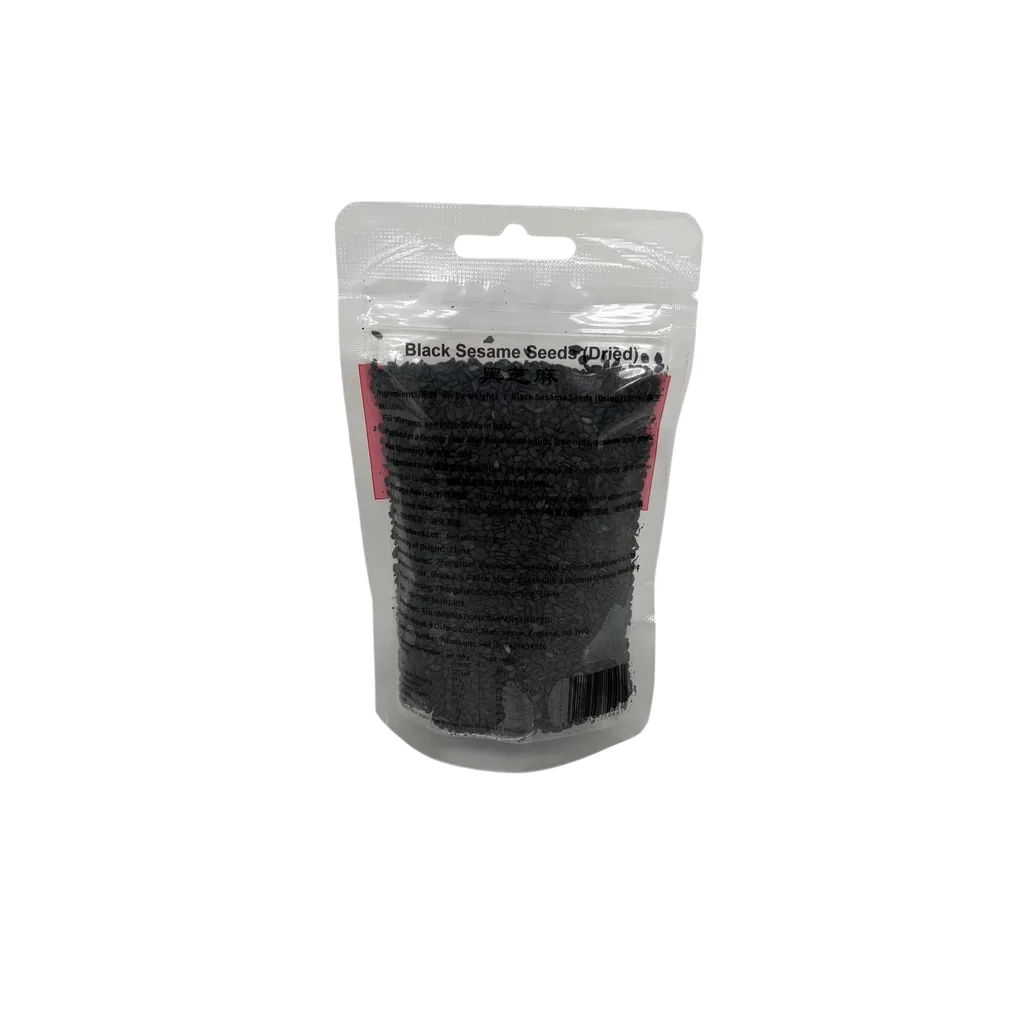 Black Sesame Seeds (Dried) — Back label