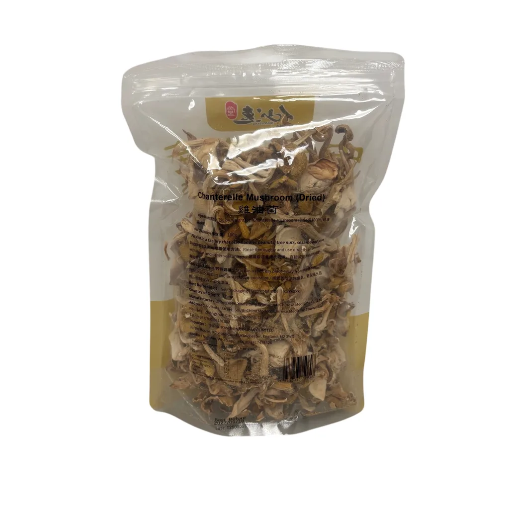 雞油菌 — 背面標籤