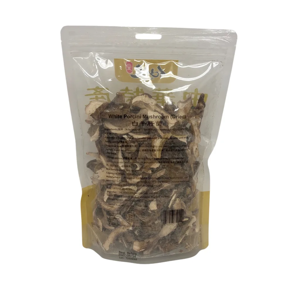 白牛肝菌 — 背面標籤
